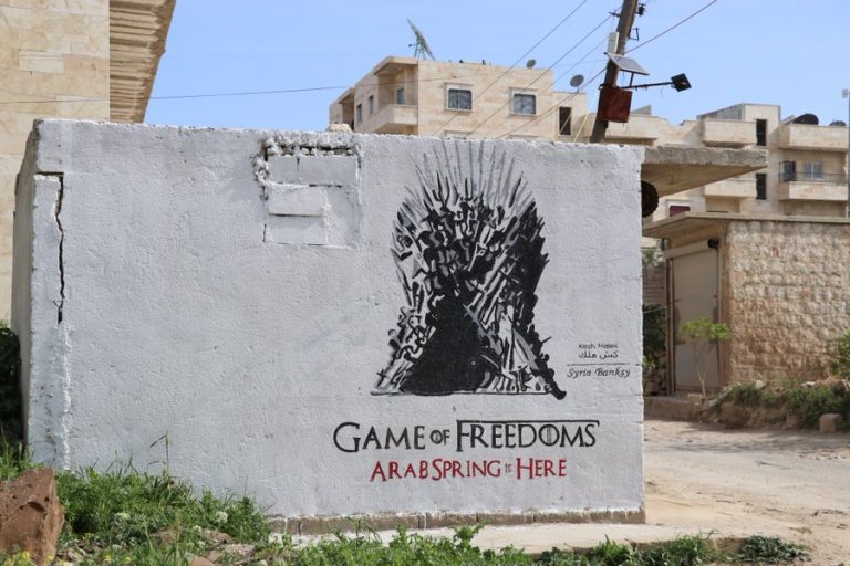 VIDEO Proiectul „Siria Banksy”: Graffiti împotriva armelor și un strigăt adresat Occidentului