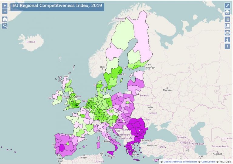 România are cea mai puțin competitivă regiune a UE