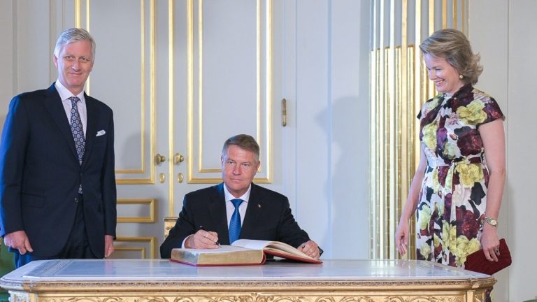 Președintele Iohannis, primit la Palatul Regal din Bruxelles, de regele Philippe