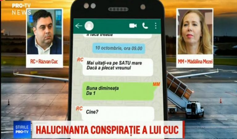 Ce-i cerea Răzvan Cuc Mădălinei Mezei pe SMS: Mai uitati-vă dacă a plecat vreunul din Satu-Mare