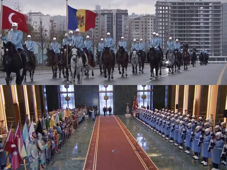 Igor Dodon, în vizită la Înalta Poartă. Sultanul Erdogan l-a primit cu ieniceri și spahii