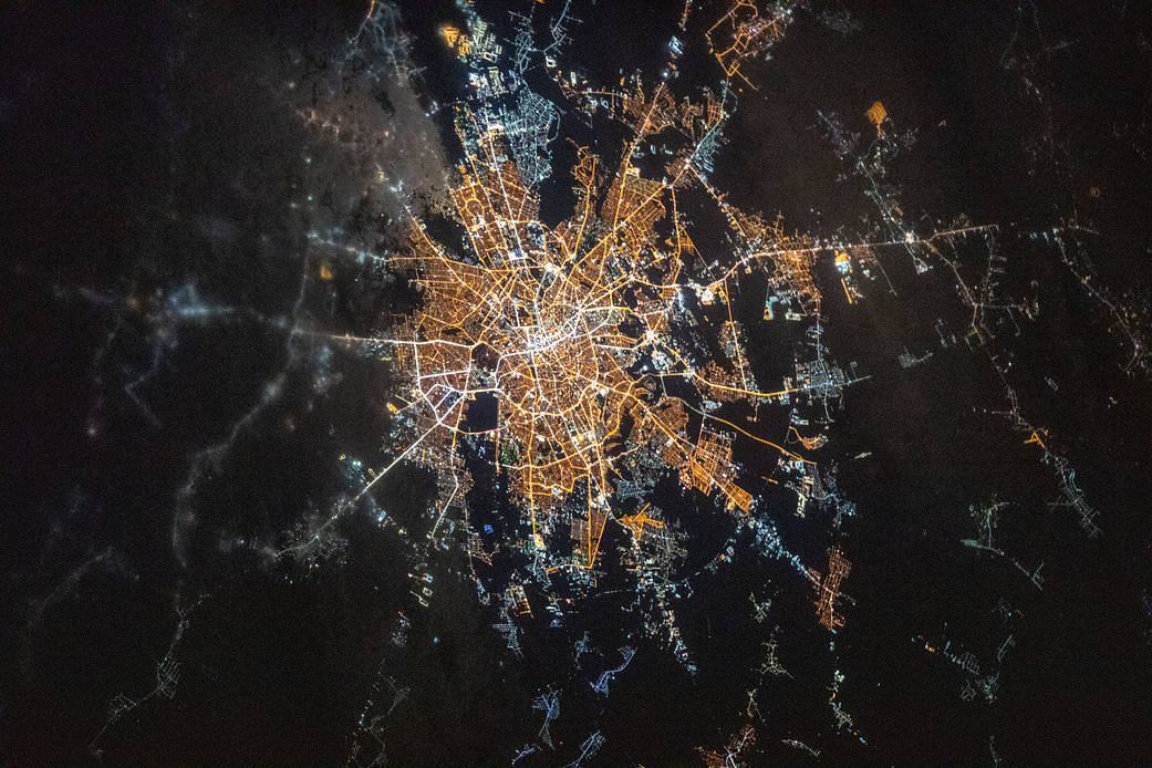 So Bright You Can See It From Space Bucharest Seen From 263 Miles