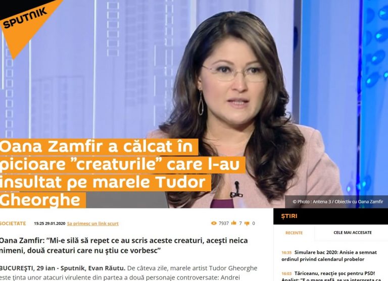 Tudor Gheorghe, apărat de propaganda rusă. Sputnik ceartă SRI, Zamfir și Grapini îi atacă pe Caramitru și Funeriu