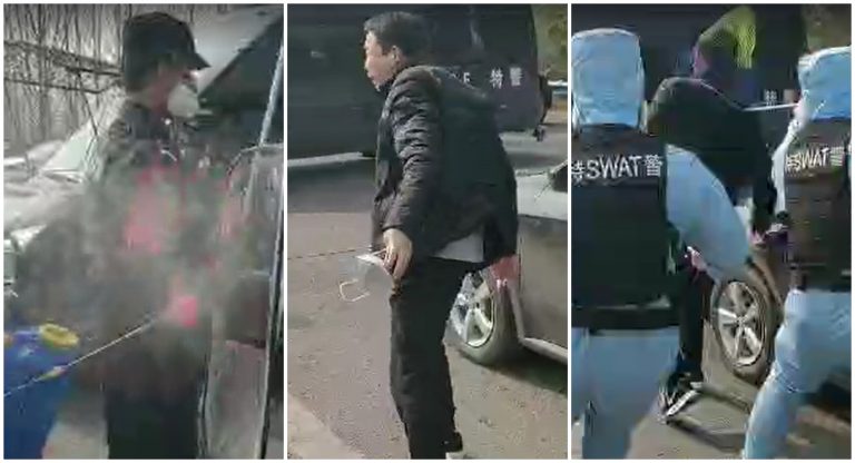 VIDEO. Scuturi și lasou. Cum procedează la graniță chinezii cu bolnavii de coronavirus care refuză să coopereze cu autoritățile
