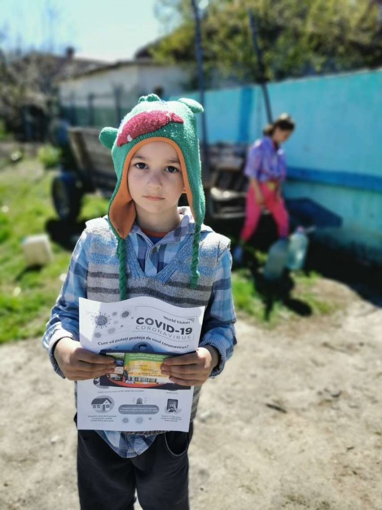 Rural Poverty. World Vision hands out food tickets to 1,300 children in Romania’s poorest villages to help during COVID-19 pandemic