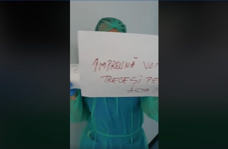 VIDEO | Angajate ale Spitalului „Victor Babeş” din Bucureşti, mesaj pentru medicii din linia întâi a luptei împotriva COVID-19