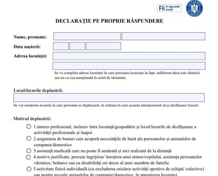 În ce situație s-ar putea impune declarația pe proprie răspundere, după 15 mai