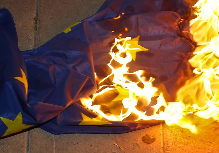 În Germania, incendierea steagului UE se va pedepsi cu închisoarea