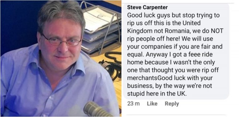 DJ de radio din Marea Britanie, suspendat după remarci „rasiste” în timpul unei dispute cu un român