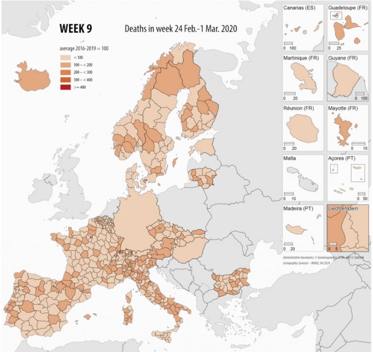 Eurostat: România, în răspăr cu trendul de creștere a deceselor în UE în perioada martie-aprilie 2020