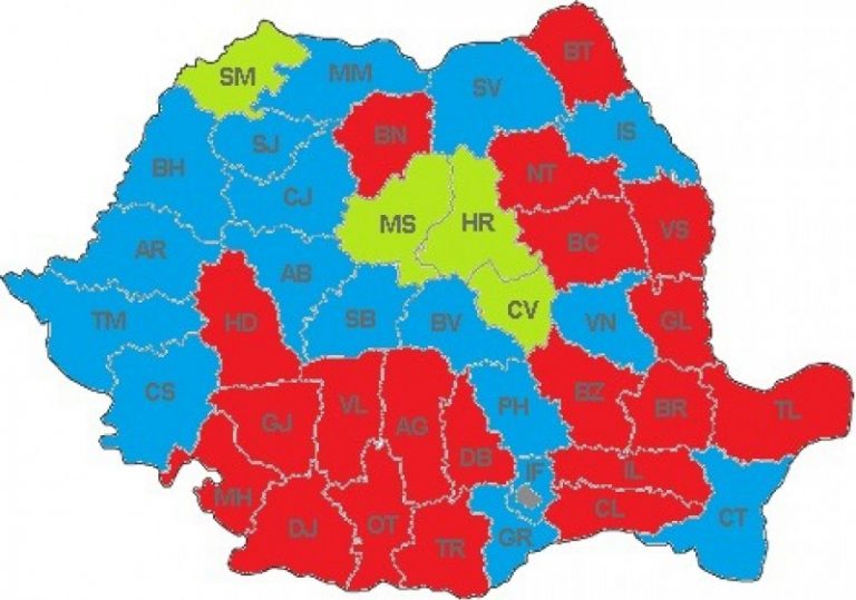 The Social Democrats  ‘red footprint’ on Romania is shrinking, partial election results show
