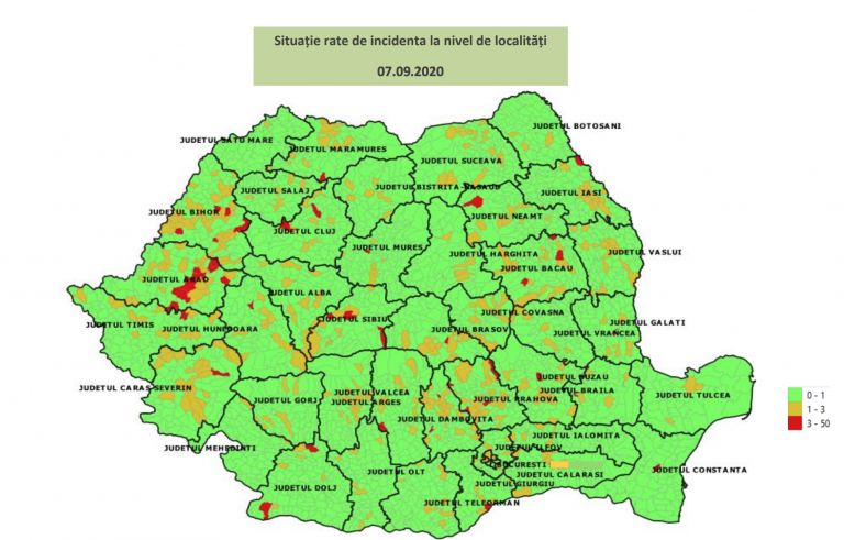 LISTA | În 43 de localități din România școala va începe doar online. Direcția de Sănătate Publică a publicat lista localităților din zona roșie. Ce se întâmplă în București