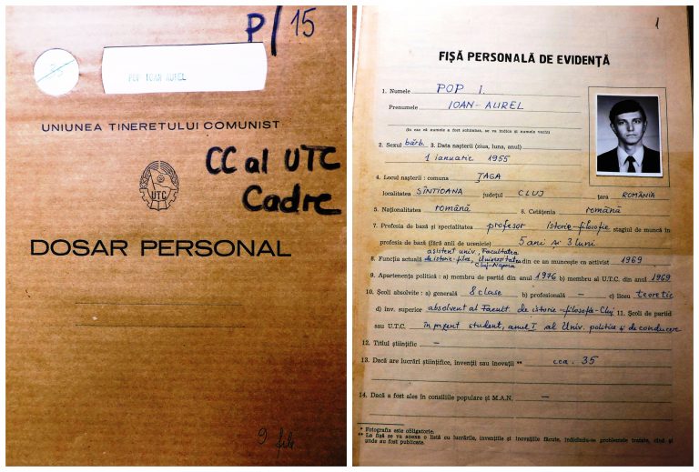 FOTOCOPII | Subprefectul de Cluj a publicat dosarul de cadre UTC al președintelui Academiei Române