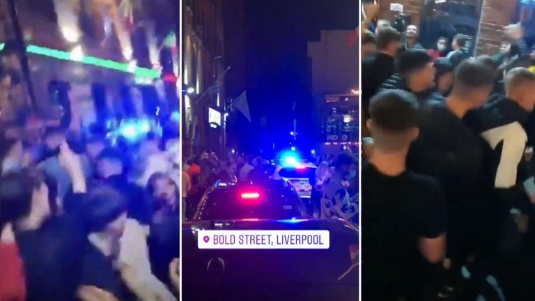 VIDEO | Joc de ruletă rusească, varianta COVID: Petrecere uriașă, cu mii de tineri, pe străzile din Liverpool cu câteva ore înainte de impunerea nivelului maxim de restricții