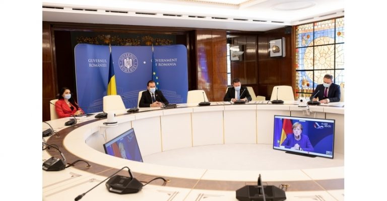 Ludovic Orban relansează tema intrării României în Spațiul Schengen într-o videoconferință cu Angela Merkel
