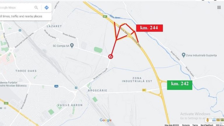 Legătura municipiului Sibiu cu Autostrada 1, închisă de duminică seara
