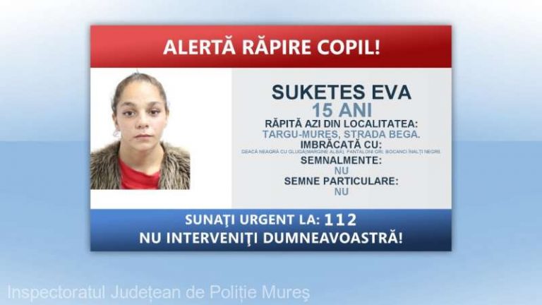Minoră de 15 ani, răpită pe stradă, de lângă unchiul său, în Târgu-Mureș
