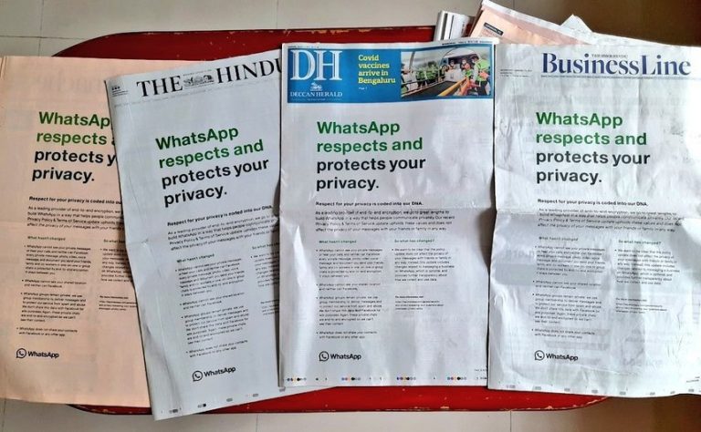 Trepidații după exodul utilizatorilor către Telegram și Signal: WhatsApp cumpără reclame de o pagină în ziare