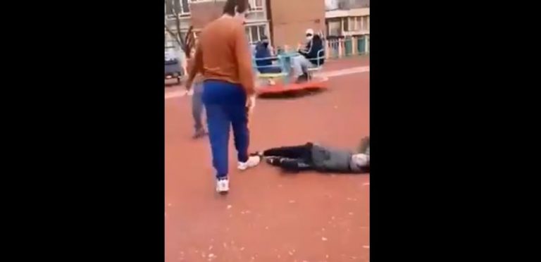 Copilul cu care un bărbat a dat de pământ în parc are fractură în zona capului