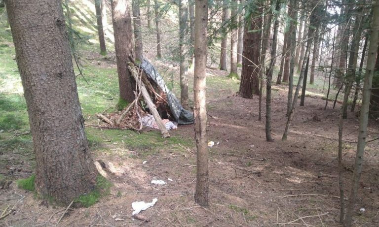 Austrian police pick up Romanian living in shelter in the woods