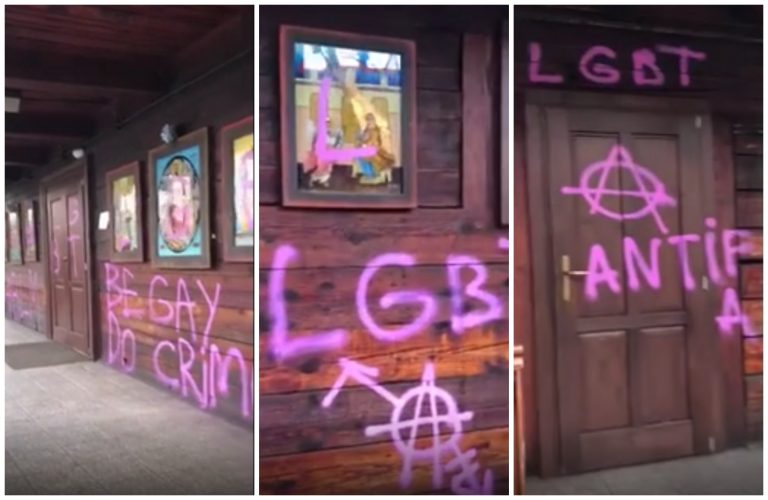 Biserica de lemn din Parcul IOR, vandalizată cu mesaje pro-LGBT. Reacția BOR