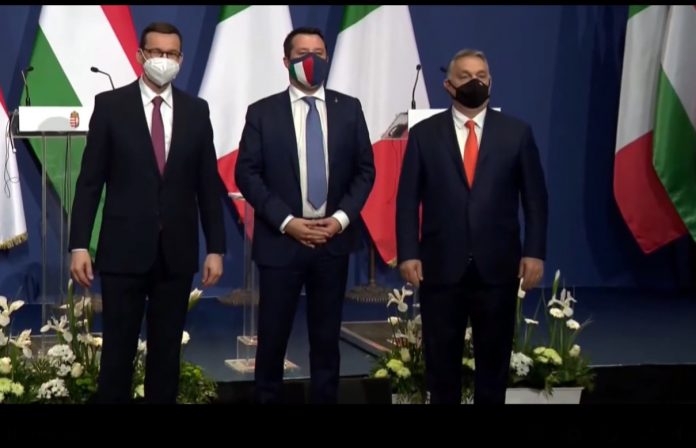 Viktor Orban Mateusz Morawiecki Matteo Salvini