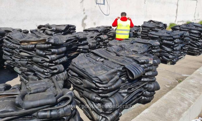 Rubber waste from Britain arrives in Constanta, politia de frontiera