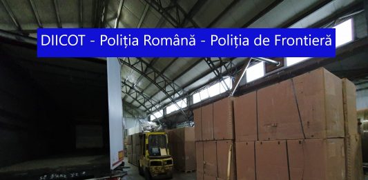 Illegal cigarette factory busted in southern Romania. Photo DIICOT/Romanian police