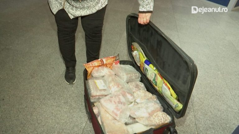 VIDEO | Romanian woman who tried to take 42 kilograms of lamb in her hand luggage stopped at airport