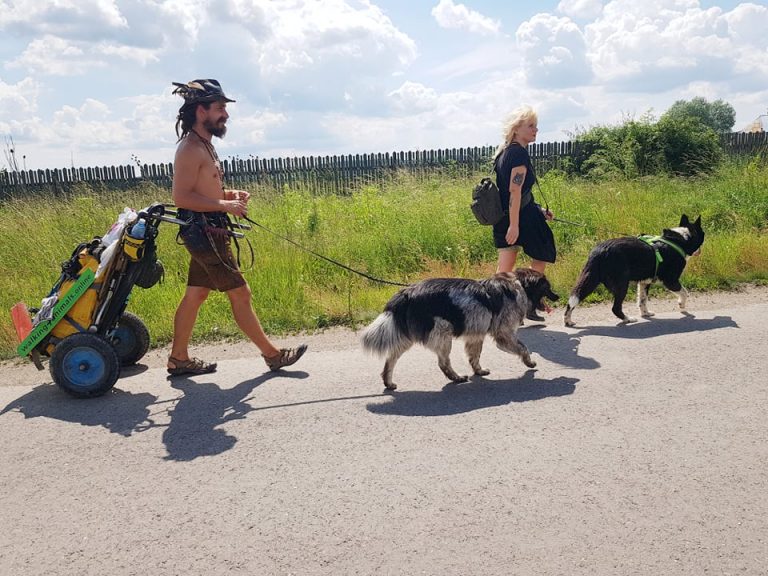 One man and his dog. Austrian finishes 1,300 kilometer walk to raise money for dog shelter in Transylvania