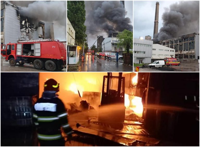 Pompierii încă intervin la incineratorul de deşeuri de lângă Ploieşti, la peste 24 de ore de la izbucnirea uriașului incendiu
