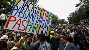 ViDEO | Peste 200.000 de protestatari au manifestat sâmbătă, în Franța, împotriva permisului sanitar