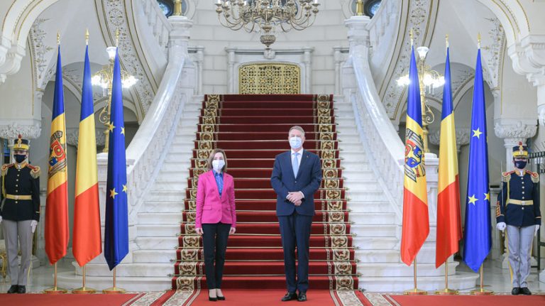Preşedintele Republicii Moldova, Maia Sandu, primită la Palatul Cotroceni