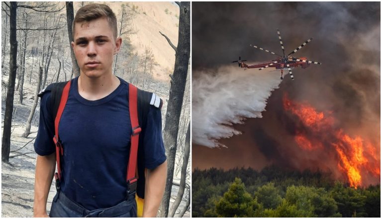 Andor, pompierul român de 20 de ani care a plecat din vacanță să se lupte cu infernul din Grecia. „Suntem oameni și trebuie să ne ajutăm!”