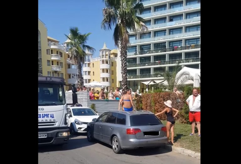 VIDEO | „Oare aşa fac şi la ei acasă?” Cum au ripostat nişte sibieni pentru a nu le fi ridicată maşina parcată ilegal într-o staţiune din Bulgaria