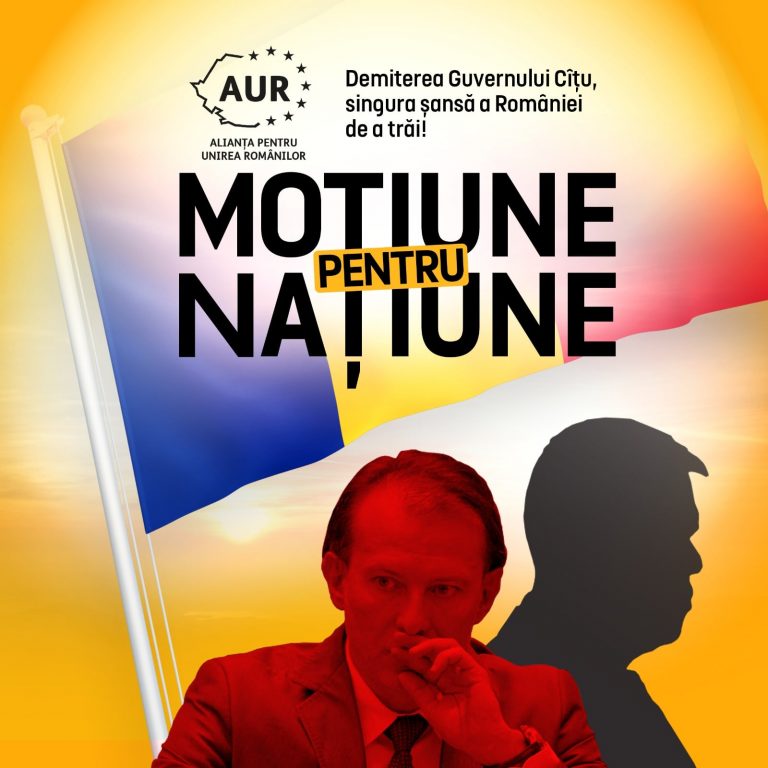 DOCUMENT | AUR a finalizat textul moţiunii de cenzură. Care sunt temele de atac împotriva Guvernului Cîțu
