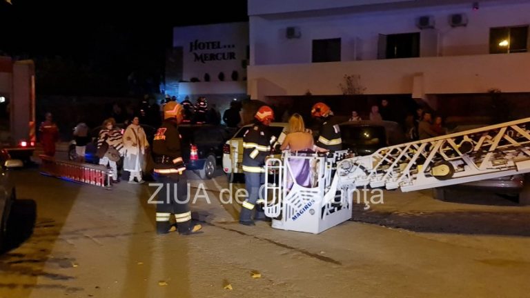 Sixteen people including baby rescued from hotel roof in Romania after blaze breaks out