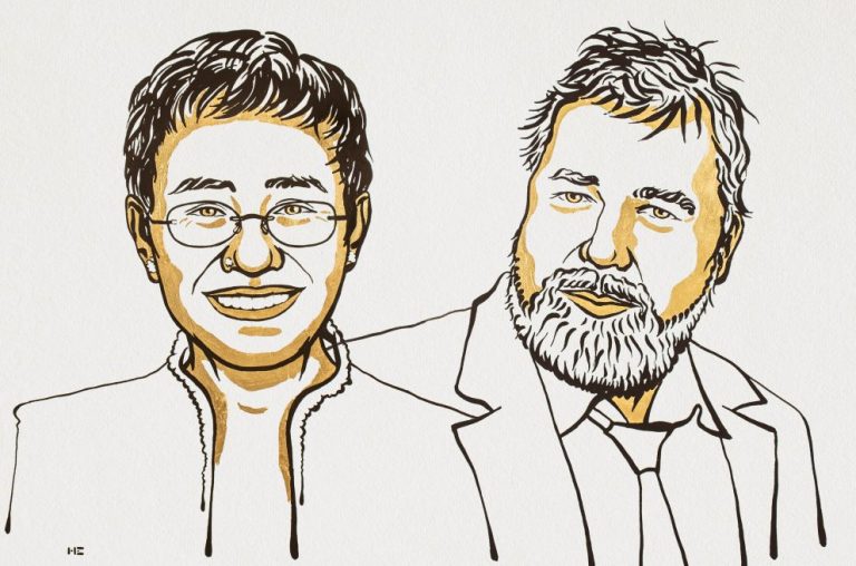 Jurnaliștii Maria Ressa și Dmitri Muratov câștigă Nobelul pentru Pace