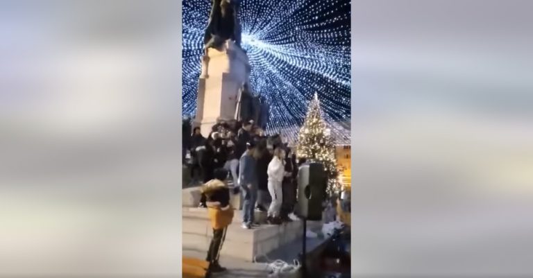 VIDEO | Gypsy pop dance on statue of Romanian prince lands youngsters in trouble