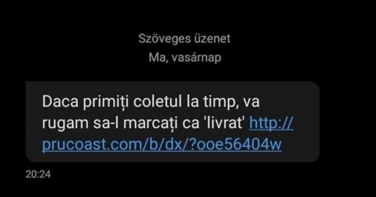 FluBot, virusul care afectează în masă telefoanele cu Android din România. Mesajele sunt create astfel încât să pară a veni de la un serviciu de curierat