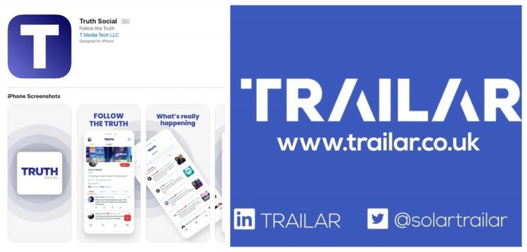 Truth Social, reţeaua de socializare a lui Trump, are un logo similar cu cel al unei societăţi britanice de panouri solare. Trailar își apără marca în justiţie