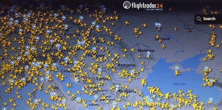 S-a intensificat traficul aerian deasupra României