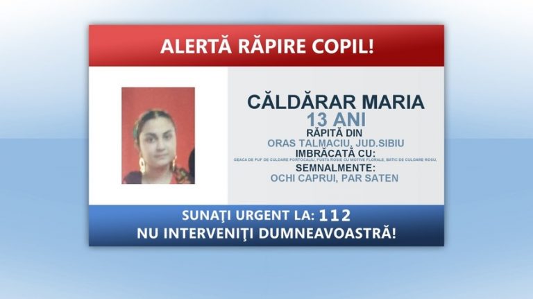 Alertă răpire copil. Fată de 13 ani, luată cu forţa şi urcată într-o maşină