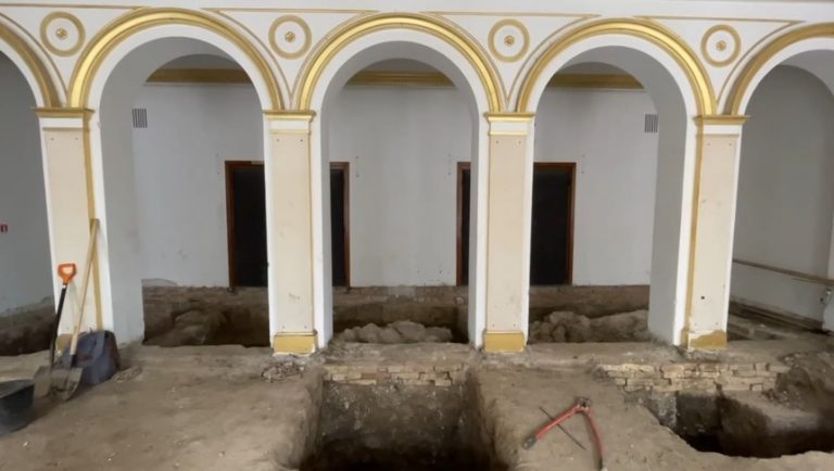 VIDEO  | Ancient Roman wall discovered inside Romanian theater during renovation work
