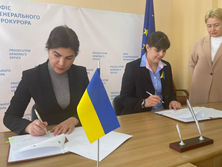 EU chief prosecutor discusses confiscating war criminals’ assets with Ukrainian prosecutor during Kyiv visit