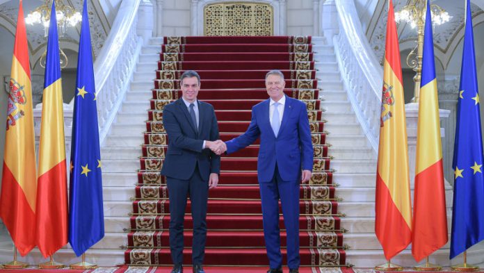 Presedintele Klaus Iohannis si Prime ministru Spaniei Pedro Sanchez. Adminitratia presidentialao O