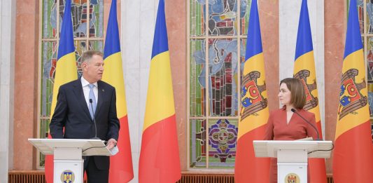 Presedintele Romanie Klaus Iohannis si Presedinte Moldovei Maia Sandu la Chisinau, 16.03.2022 presidency.ro