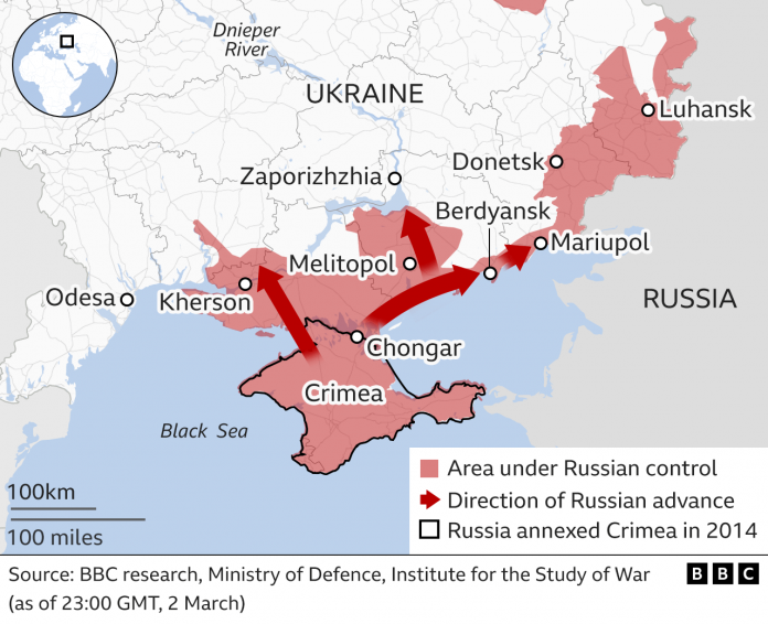 harta ucraina bbc
