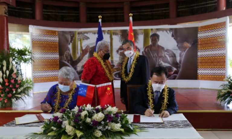 China şi Samoa au semnat un acord pentru o ”mai mare colaborare”