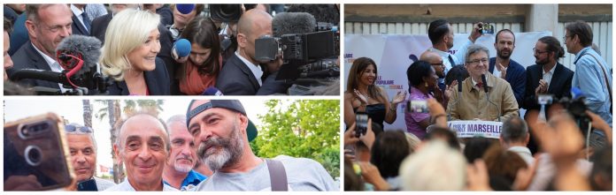 extrema dreapta si stanga franta le pen zemmour melenchon